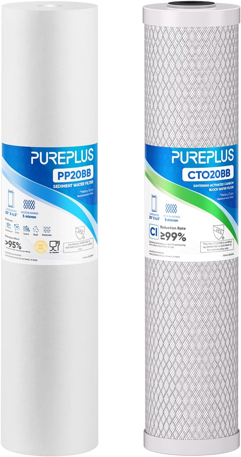 PUREPLUS 5 Micron Whole House Water Filter Cartridge Kit