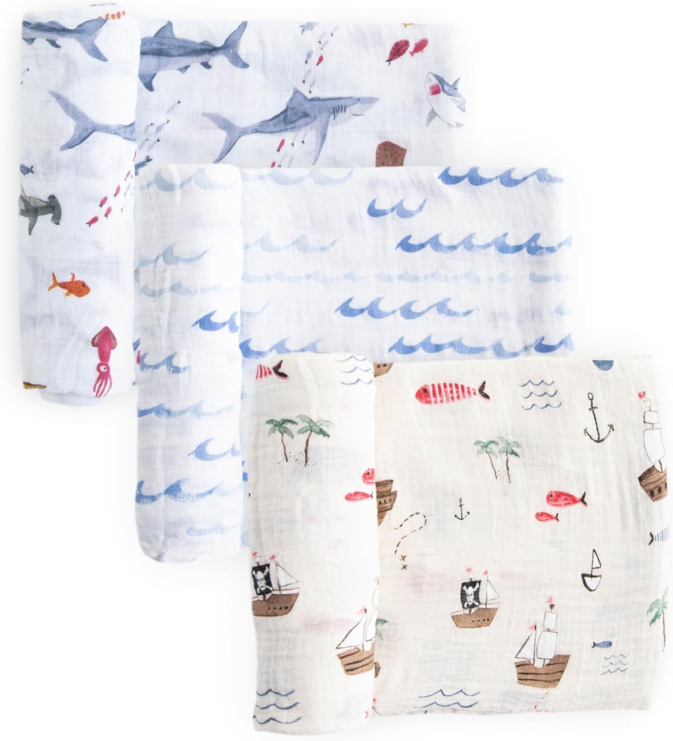 Little Unicorn Premium Muslin Swaddle Blanket 3 Pack for Baby