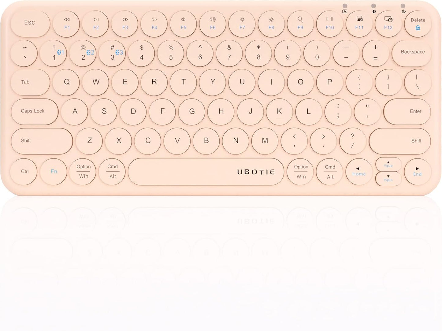 UBOTIE Slim Bluetooth Keyboard: Silent & Colorful Typing