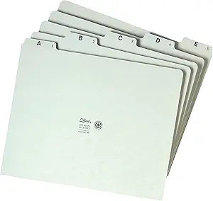Smead Pressboard Guides for Easy Alphabetical Filing System