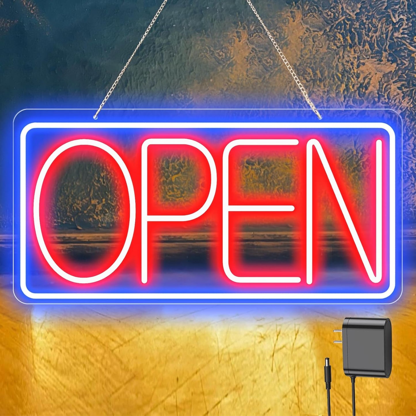 22in X 11in LED Neon Open Signs for Business, Ultra Bright