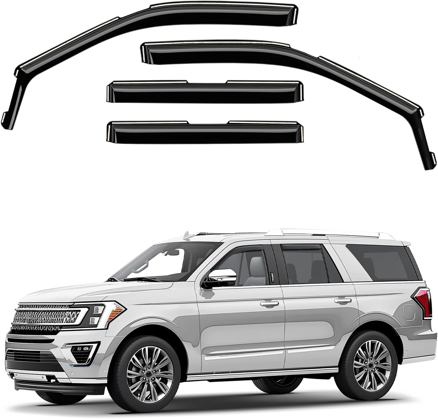 Window Deflectors Smoke Tinted for Expedition 2018-2024 Models