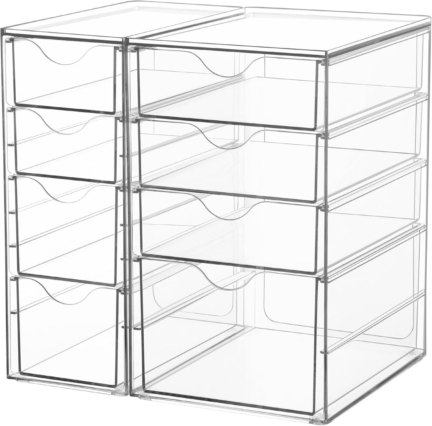 Clear Makeup & Office Organizer Drawers by Vtopmart