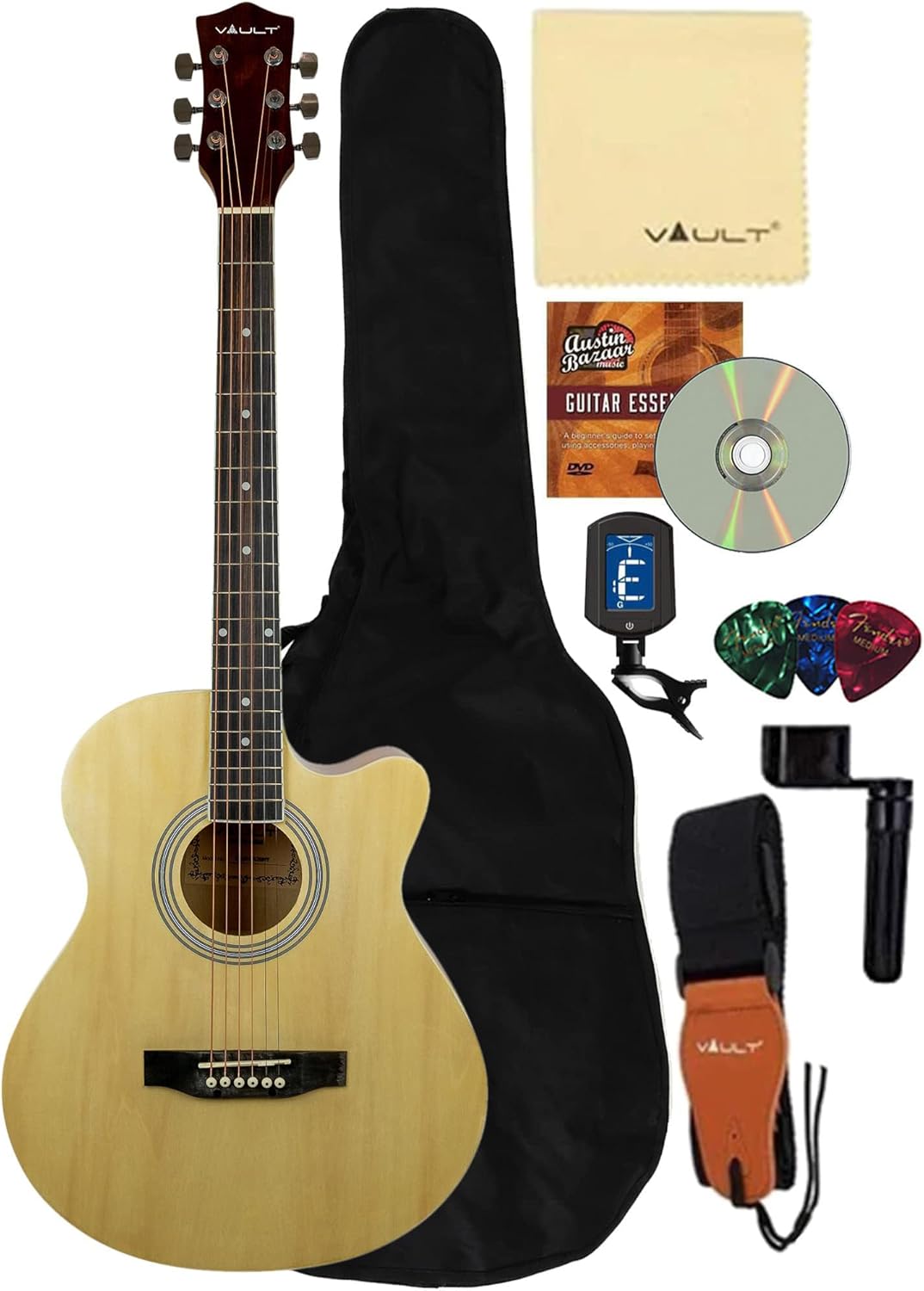 Vault EA-20 Full-Size Cutaway Acoustic Guitar Bundle Review