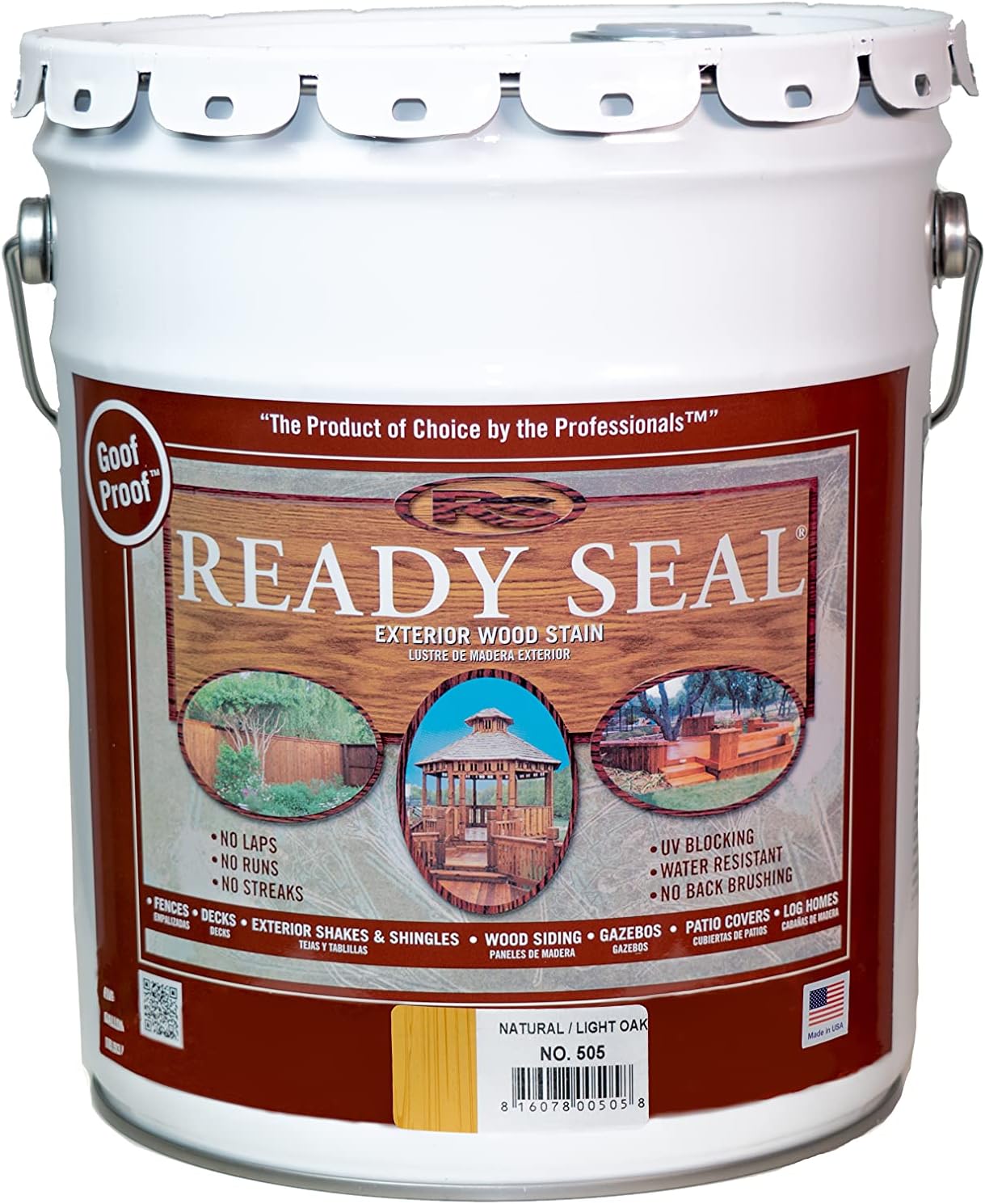 Ready Seal 505 Exterior Stain and Sealer for Wood, Light Oak