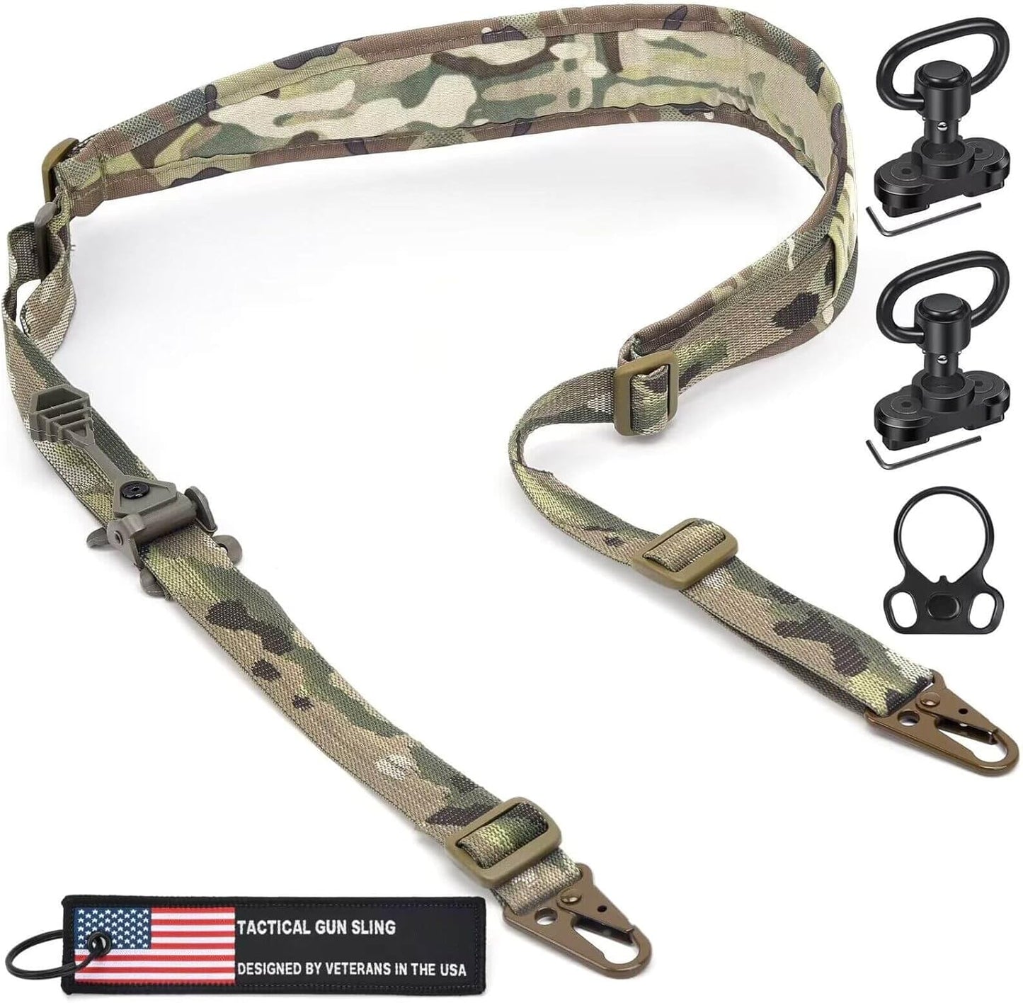 WarBull 2 Point Rifle Sling with Quick Adjust and HK Hook