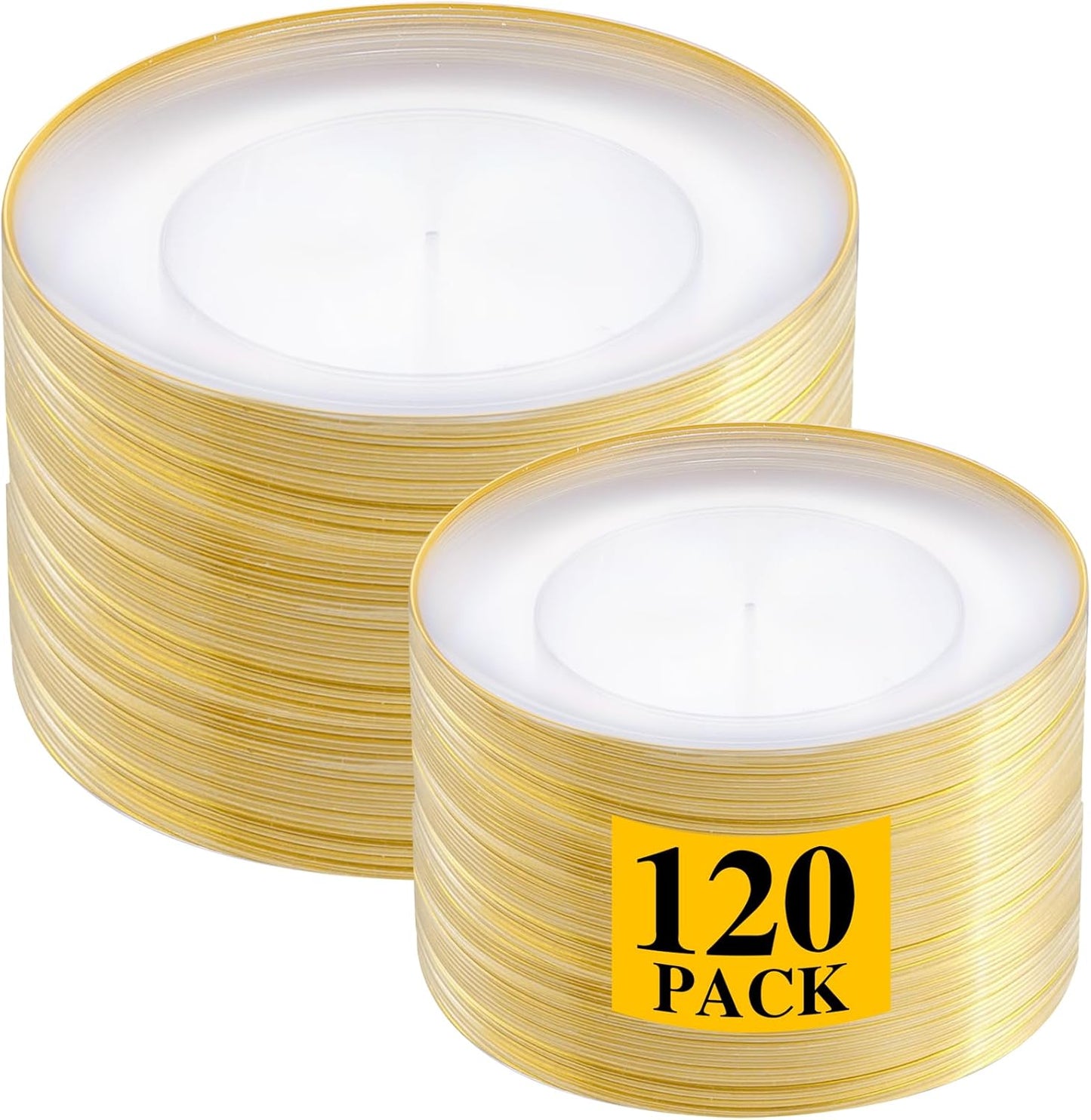 Elegant Clear Gold Plastic Plates for Upscale Party Events