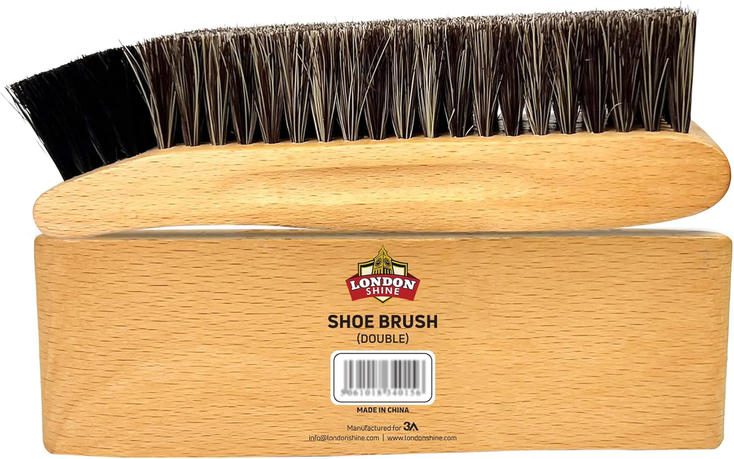 London Shine 2-in-1 Shoe Brush - Instant Leather Shine!