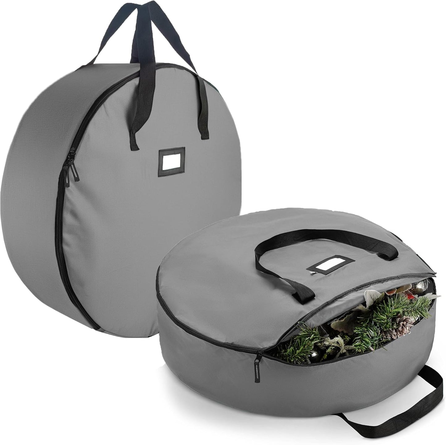ZOBER 2 Pack Christmas Wreath Storage Container 48 Inch Bags