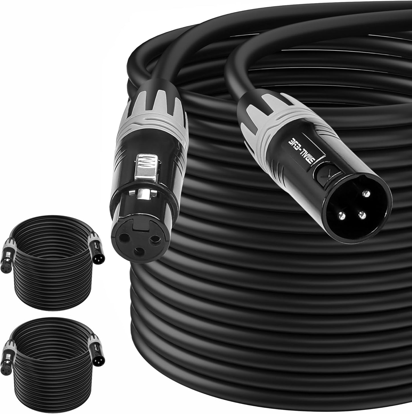 Small-Eye XLR Cables 50ft 2 Pack for Pro Balanced Sound