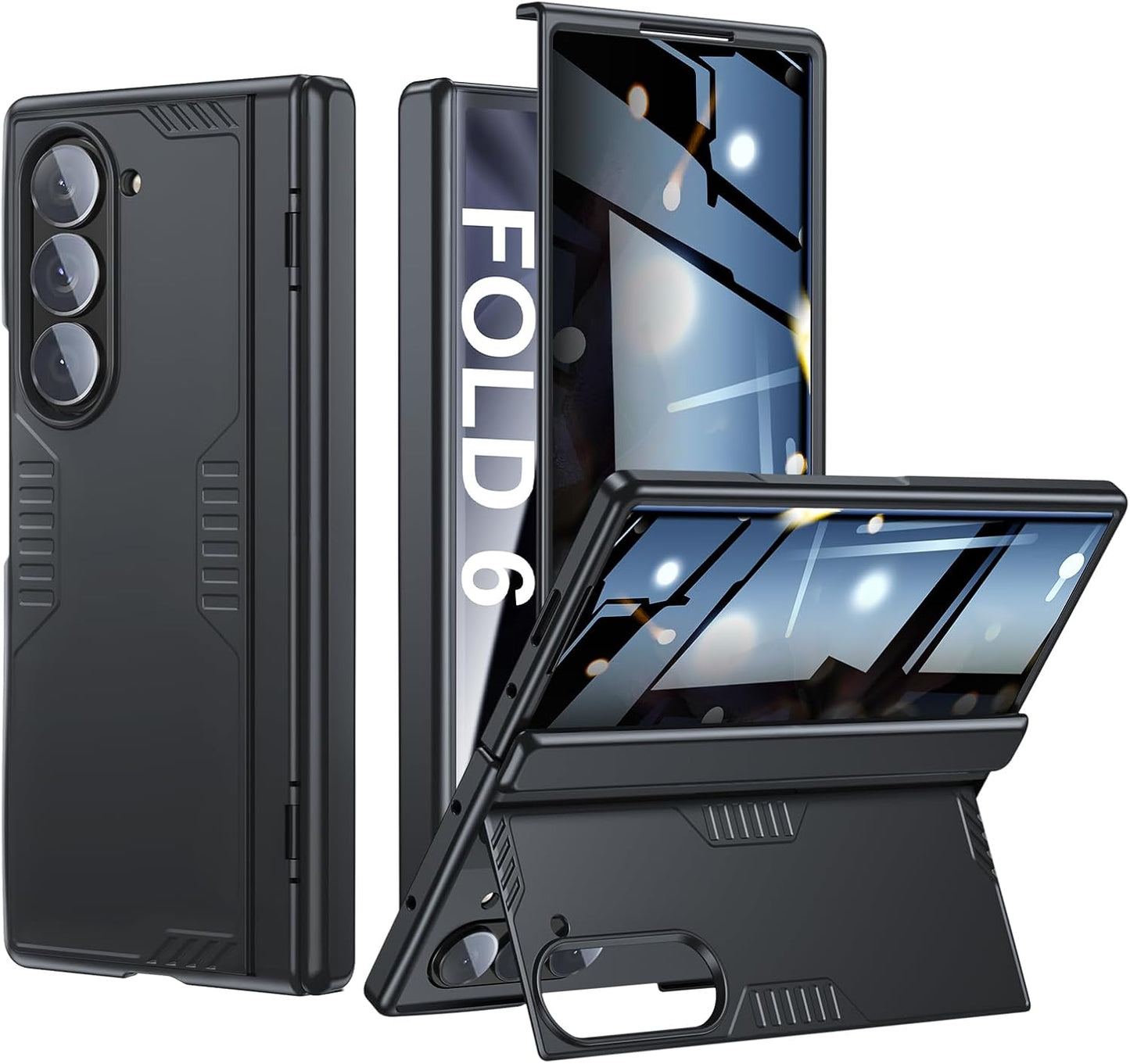 Samsung Galaxy Z Fold 6 Privacy Case with Hidden Kickstand