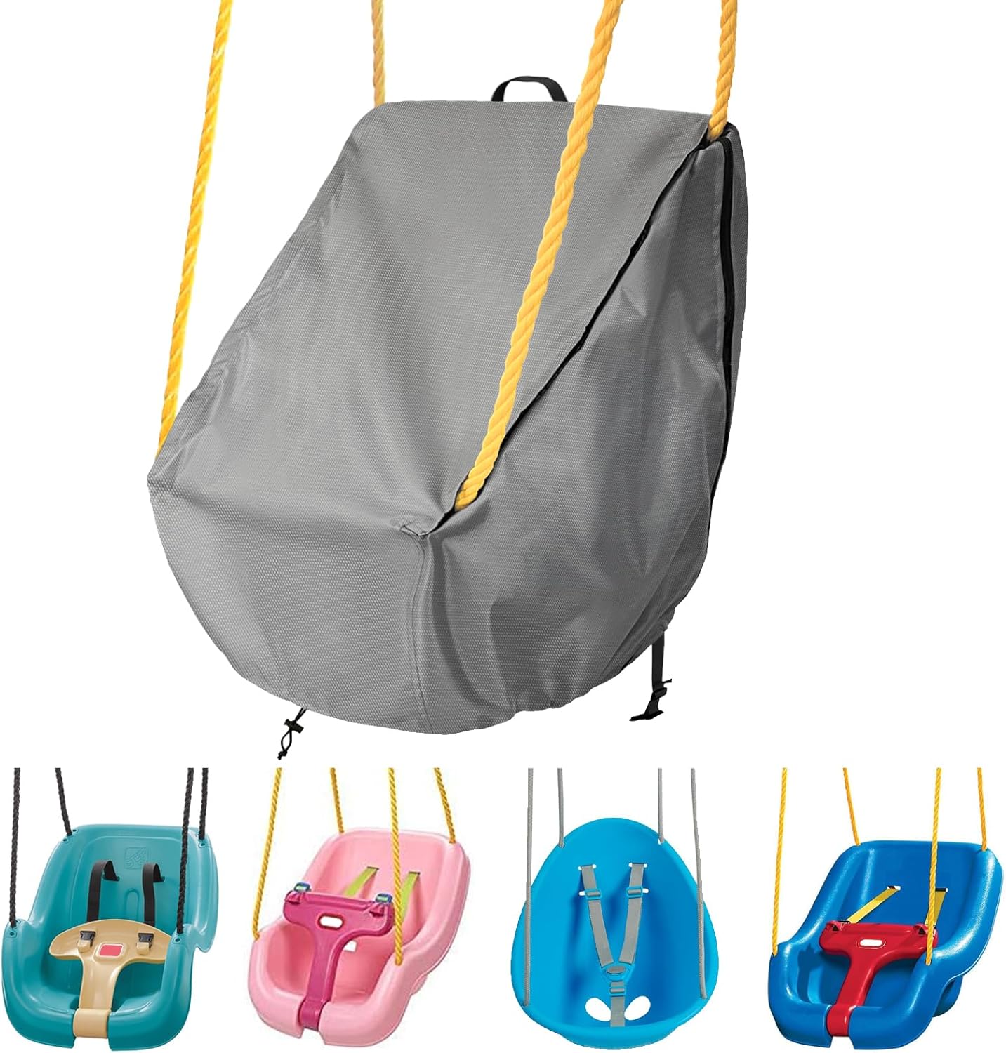 Stylish Grey Outdoor Toddler Swing Cover