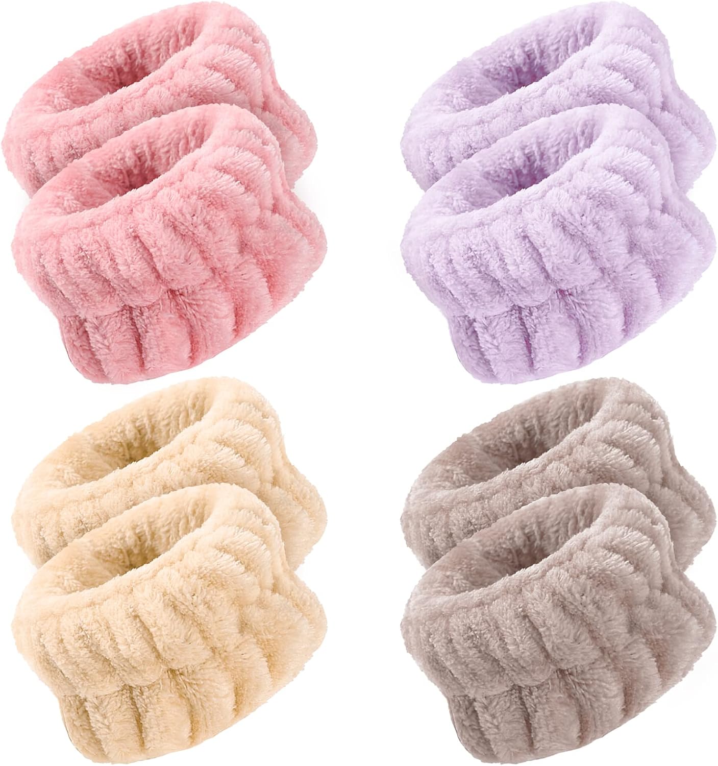 8-Pack Microfiber Face Wash Wristbands - Keep Liquid Off Your Arms!