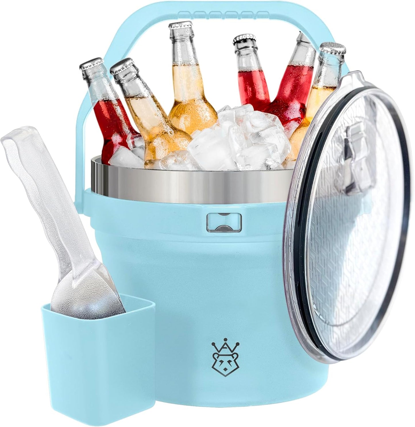 Large Ice Bucket for Parties - Double-Wall Insulated Design