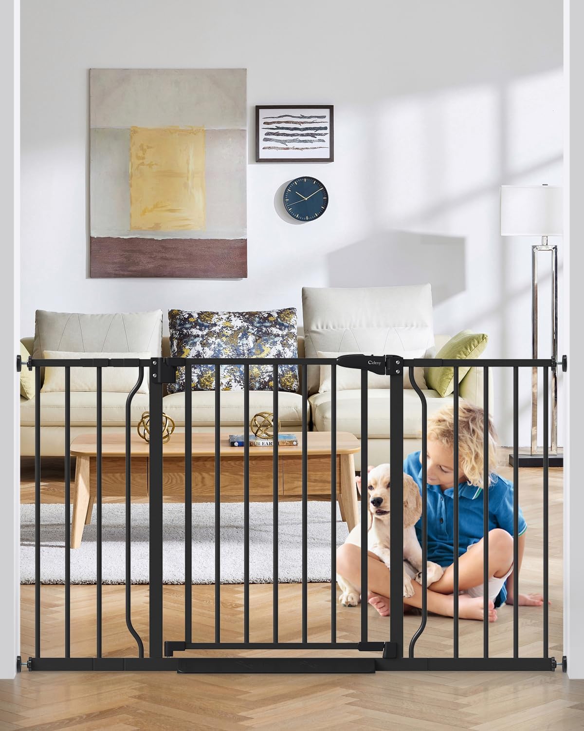 29-51 Baby Gate for Stairs, Auto Close Stroller Friendly Design