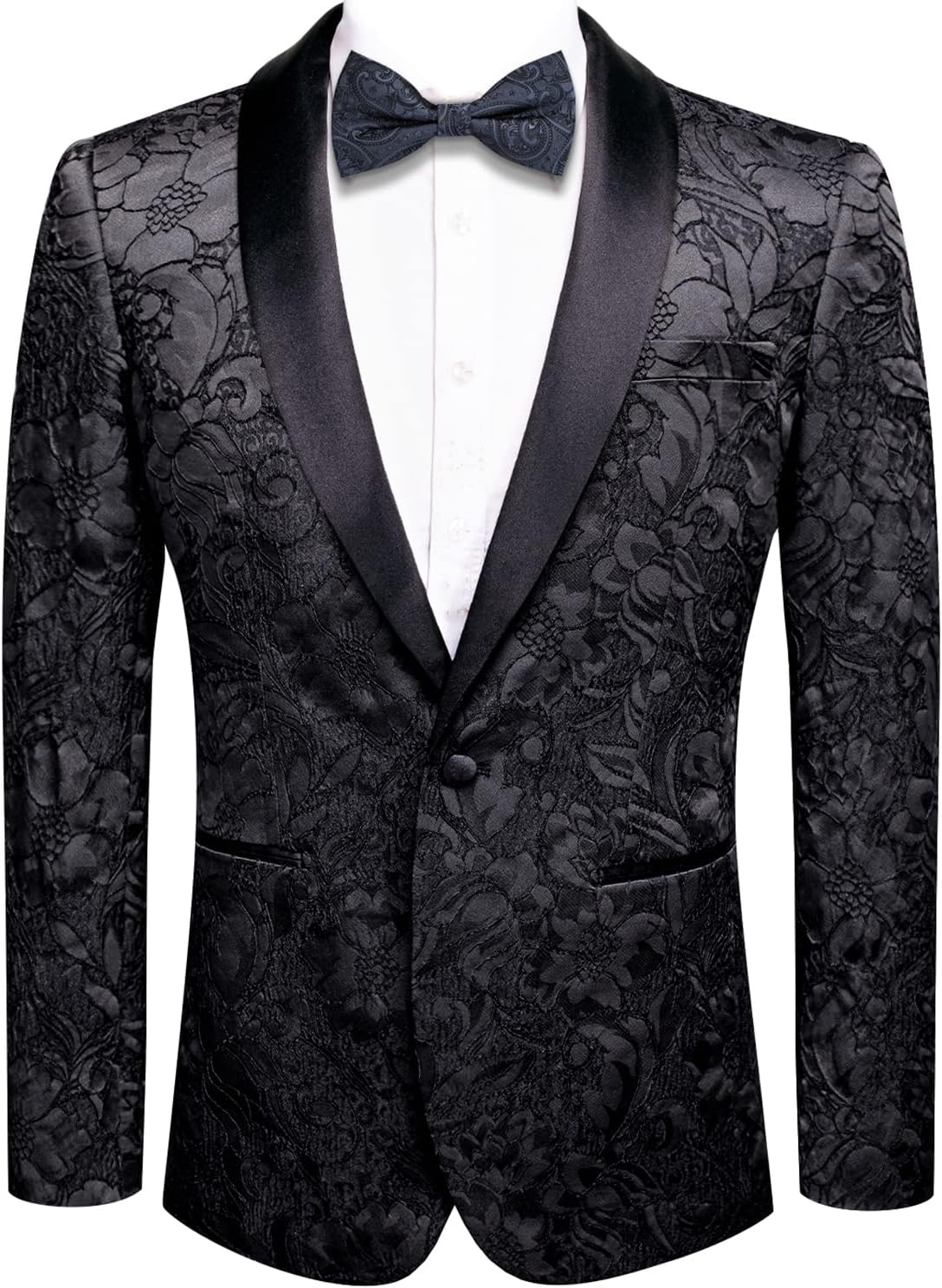 Hi-Tie Stylish Men Suit Jacket Blazer for Elegant Occasions