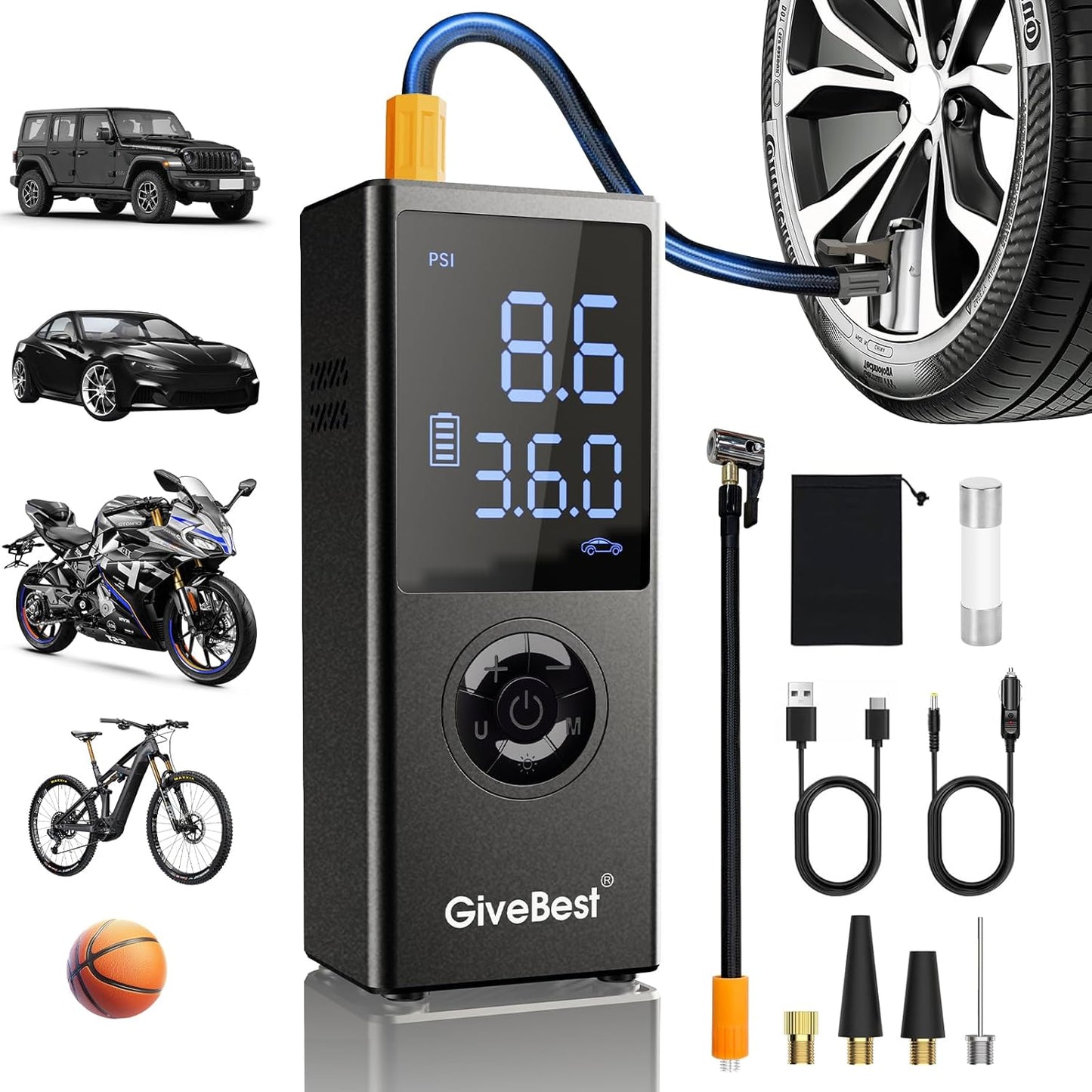 Fast Inflate Anywhere with GiveBest Air Compressor