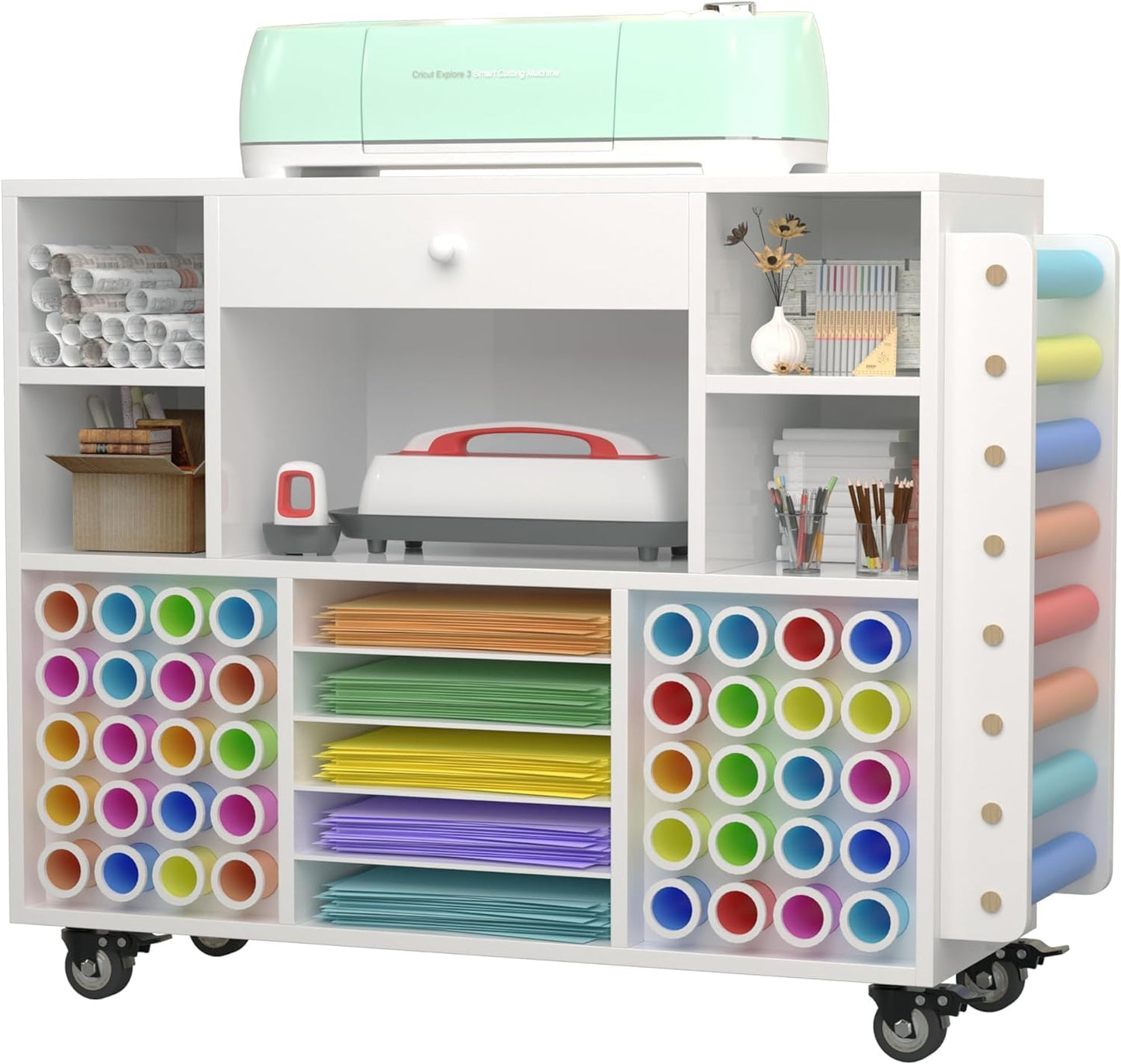 Craft Organization and Storage Cart for Cricut Machines