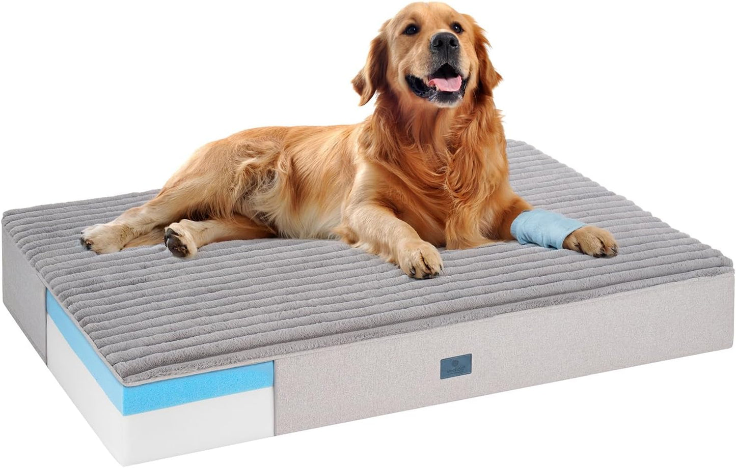 Veehoo Orthopedic Memory Foam Dog Bed for Large Breeds Comfort