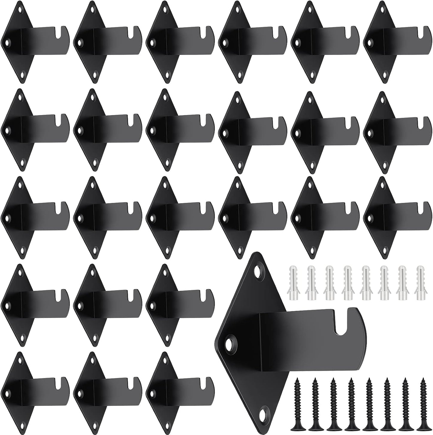 24 Pcs Gridwall Mount Brackets for Retail Display Organization