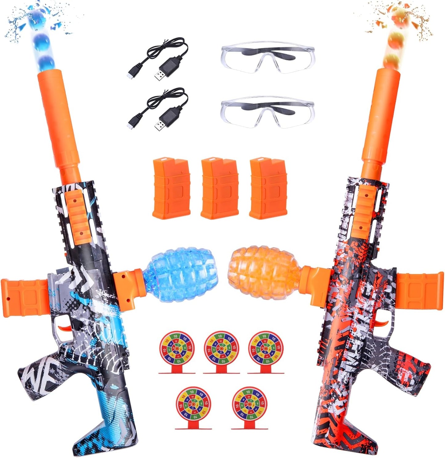 2 Pack Gel Splatter Blasters for Outdoor Team Play Fun