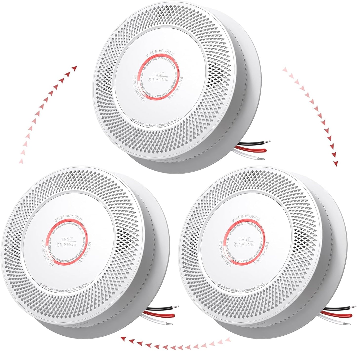 Hardwired Smoke and Carbon Monoxide Detector with Voice Alert