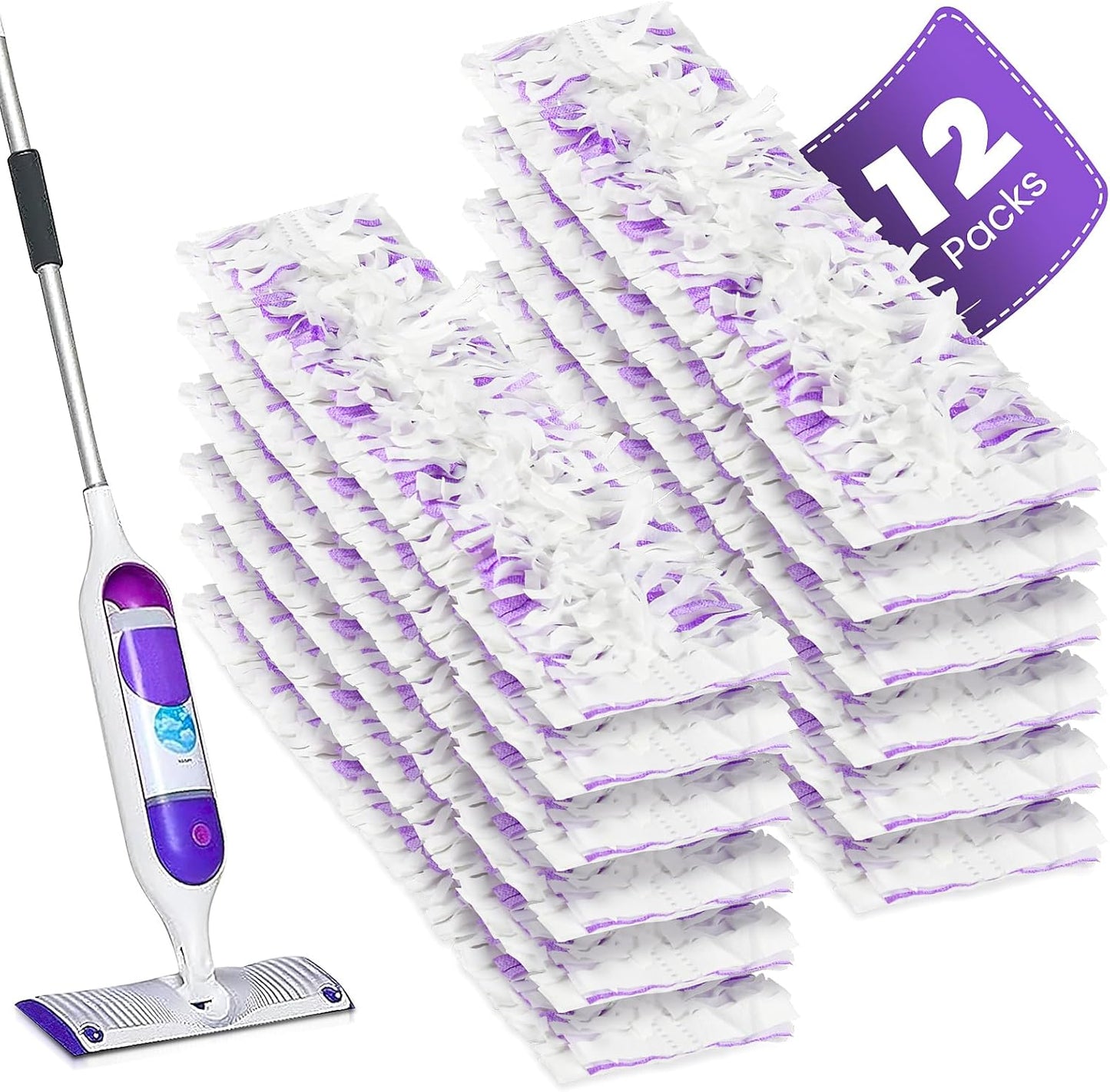 12 Pack Compatible Power Mop Refills - Floor Cleaning