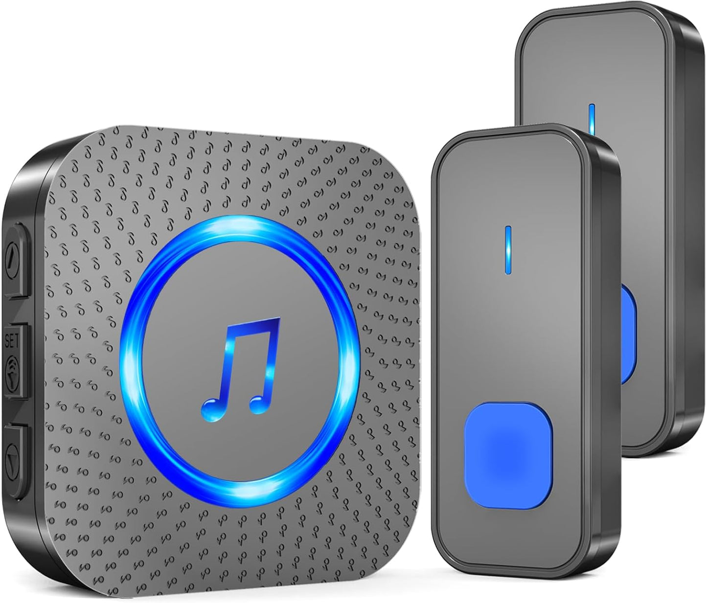 Wireless Doorbell Set: 1300FT Range, 55 Chimes, Colorful LED