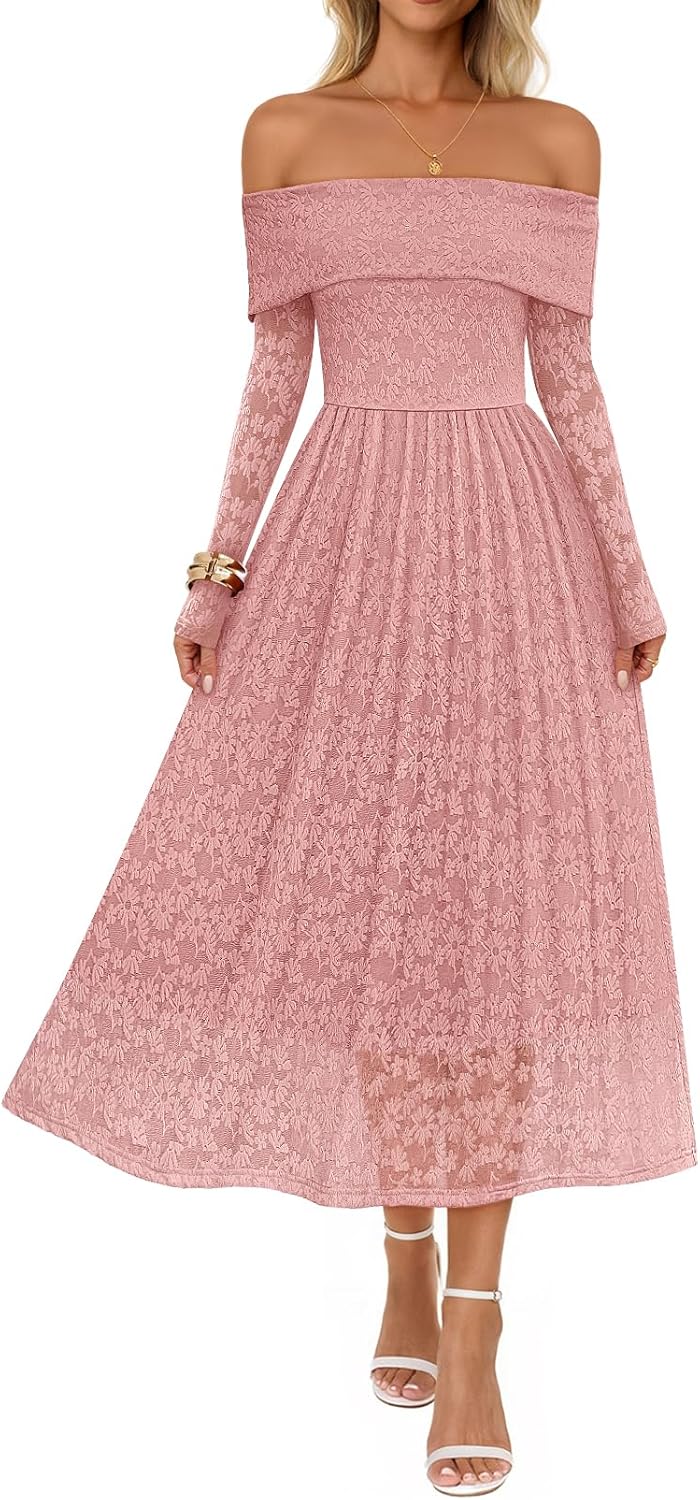 MEROKEETY Women's Floral Midi Dress for Weddings and Parties