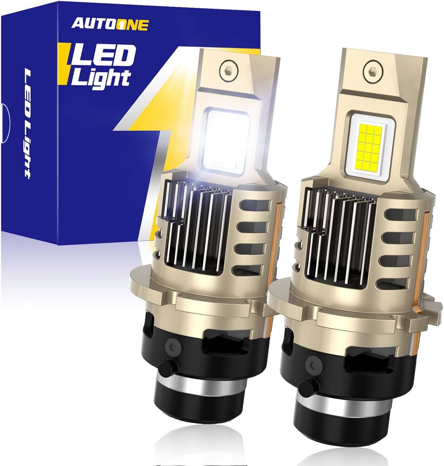 AUTOONE D4S LED Bulb: 900% Brighter, Quick Install & Durable