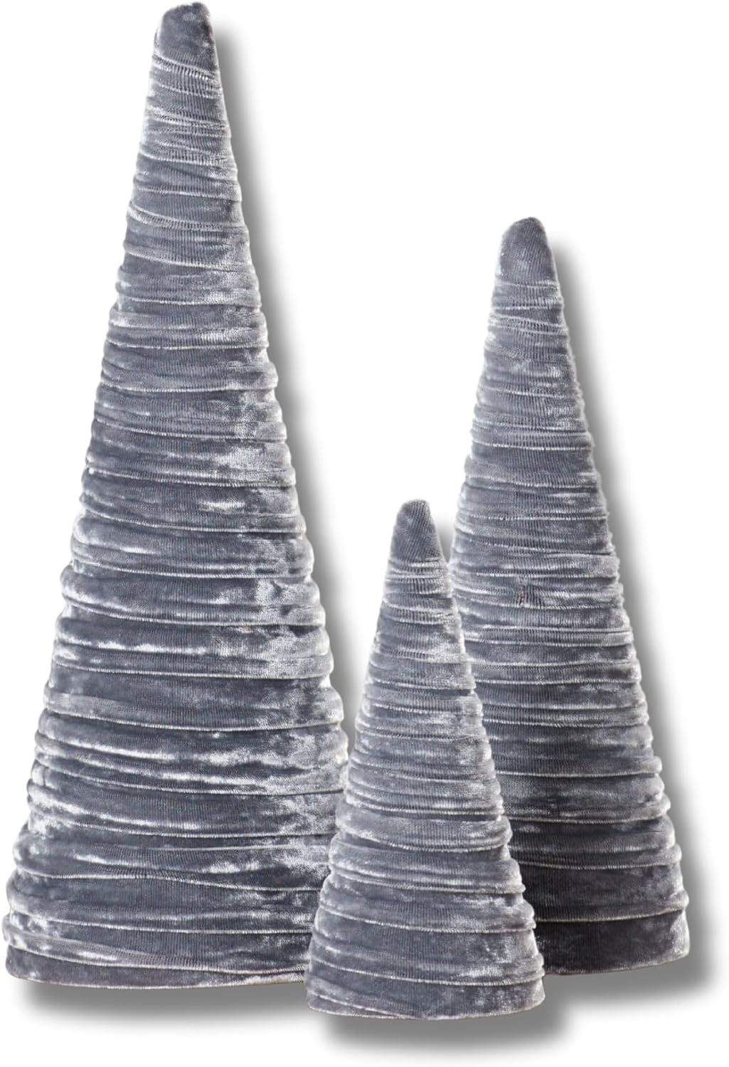 Your Heart's Content Set of 3 Velvet Trees for Holidays