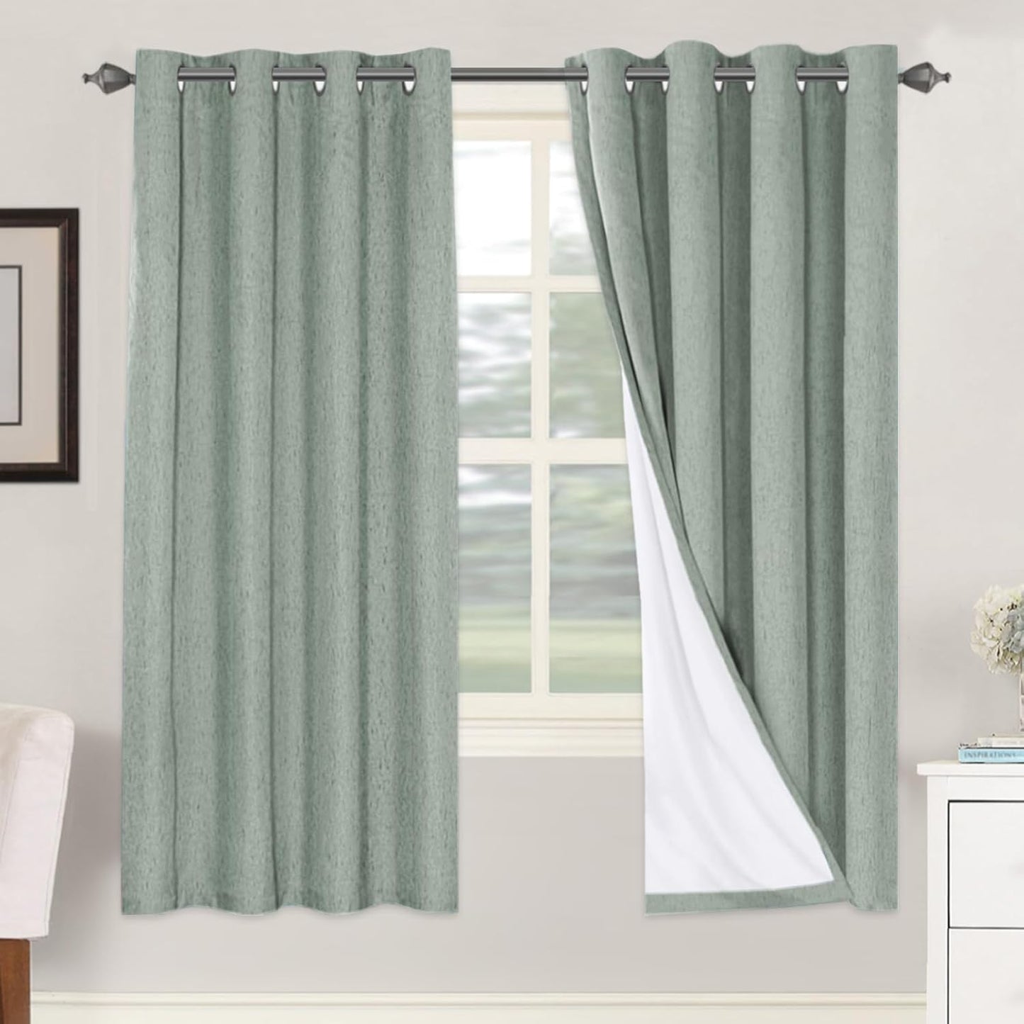 100% Blackout Curtains for Bedroom by H.VERSAILTEX - 52x72 in