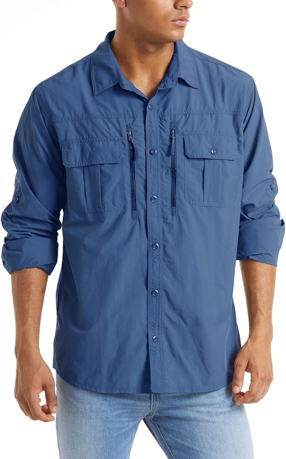 TACVASEN Fishing Shirt for Men - Quick Dry Tactical Work Shirt