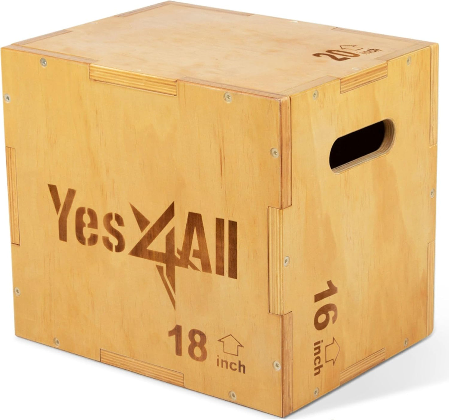 Yes4All Plyo Box for Home Gym - 3-in-1 Wooden Jump Box