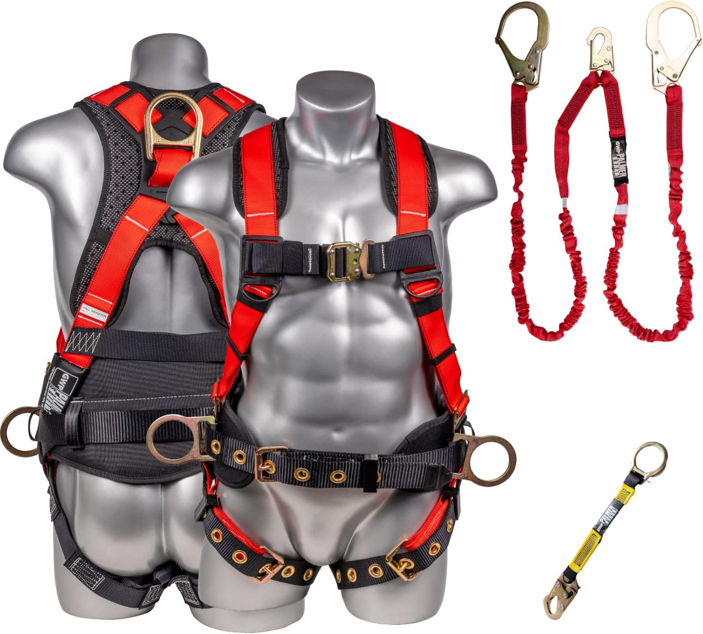 Palmer Safety 5pt Safety Harness with Back Padding and D-Rings