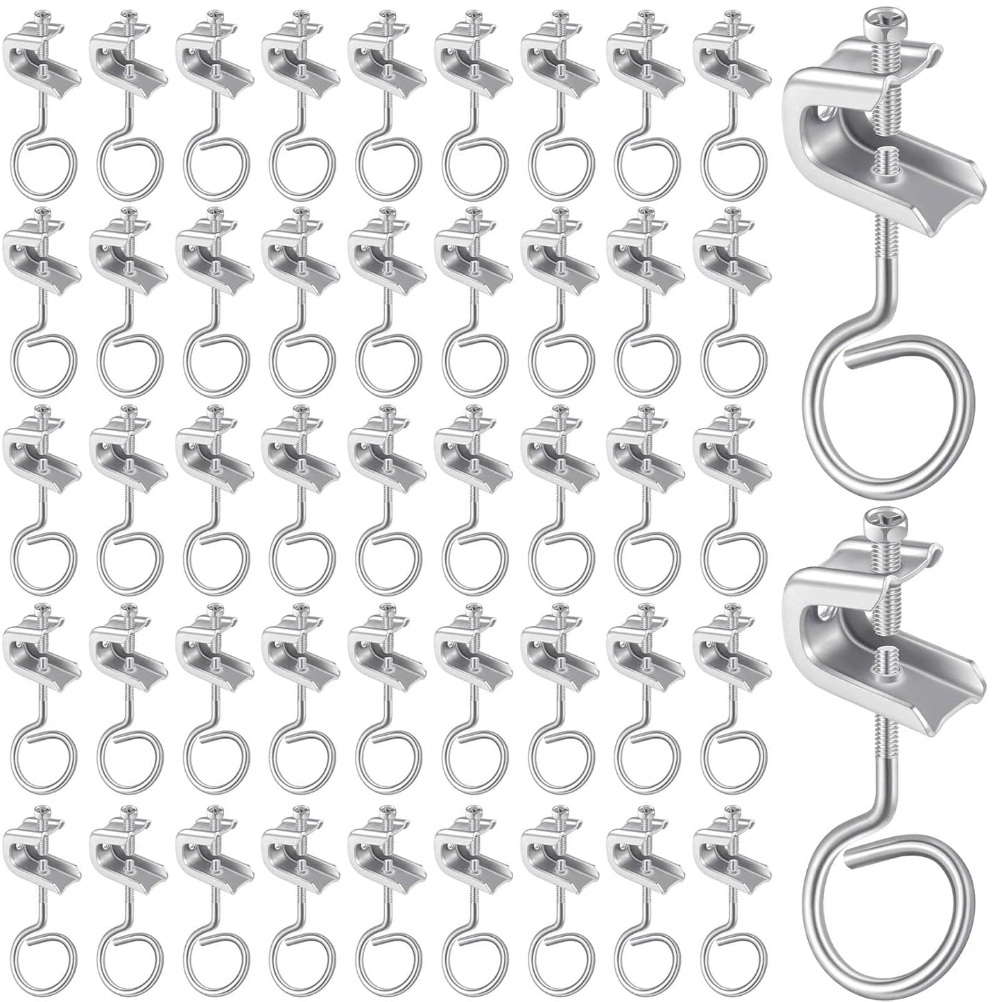 Hicarer 50 Set 1/4in x 20 Beam Clamp Steel C Clamps for Versatile Use