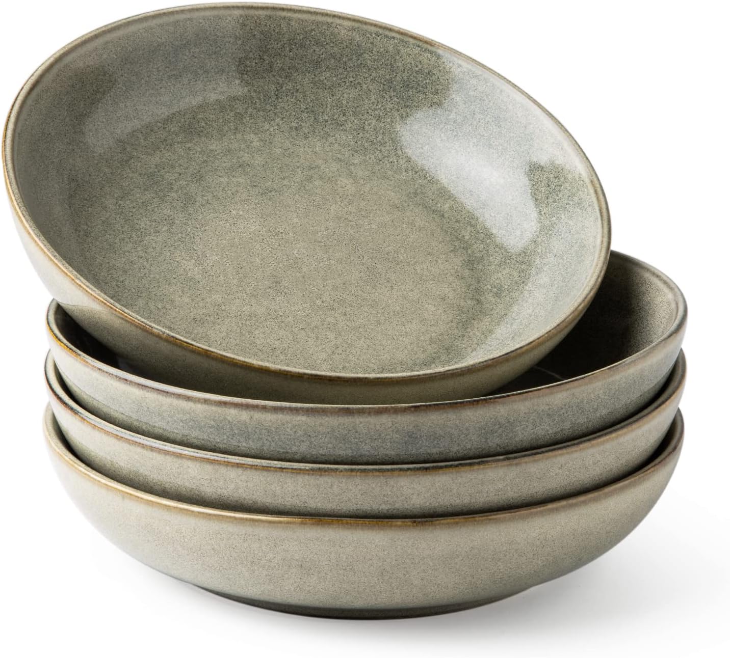 AmorArc 8.5ft' Large Pasta Bowls Set of 4 for Kitchen Use