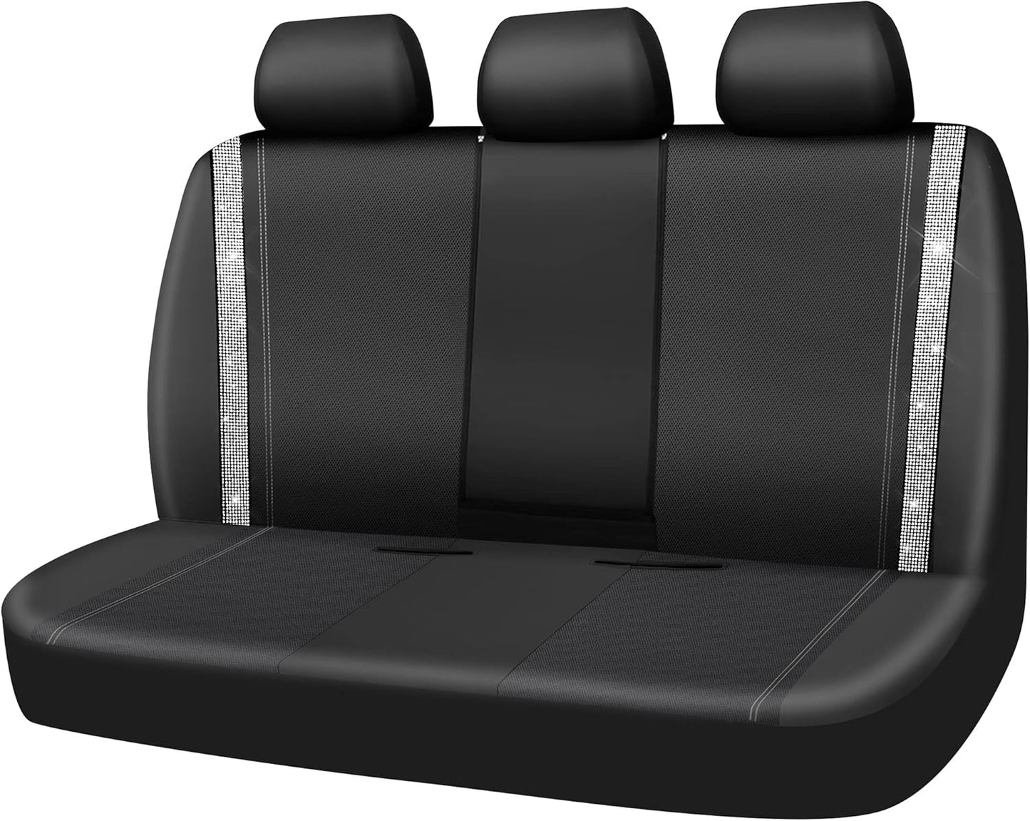 Bling Rhinestone Leather Back Seat Cover for Stylish Cars