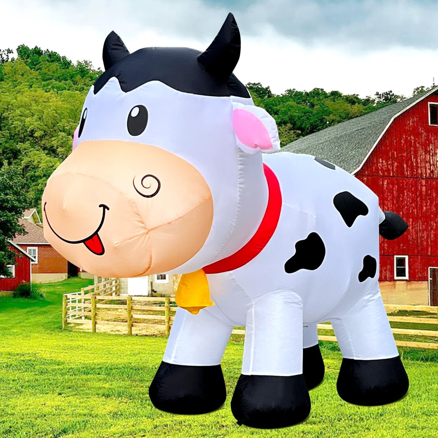Cute Cow Inflatables for Christmas by DomKom - Perfect Yard Decor