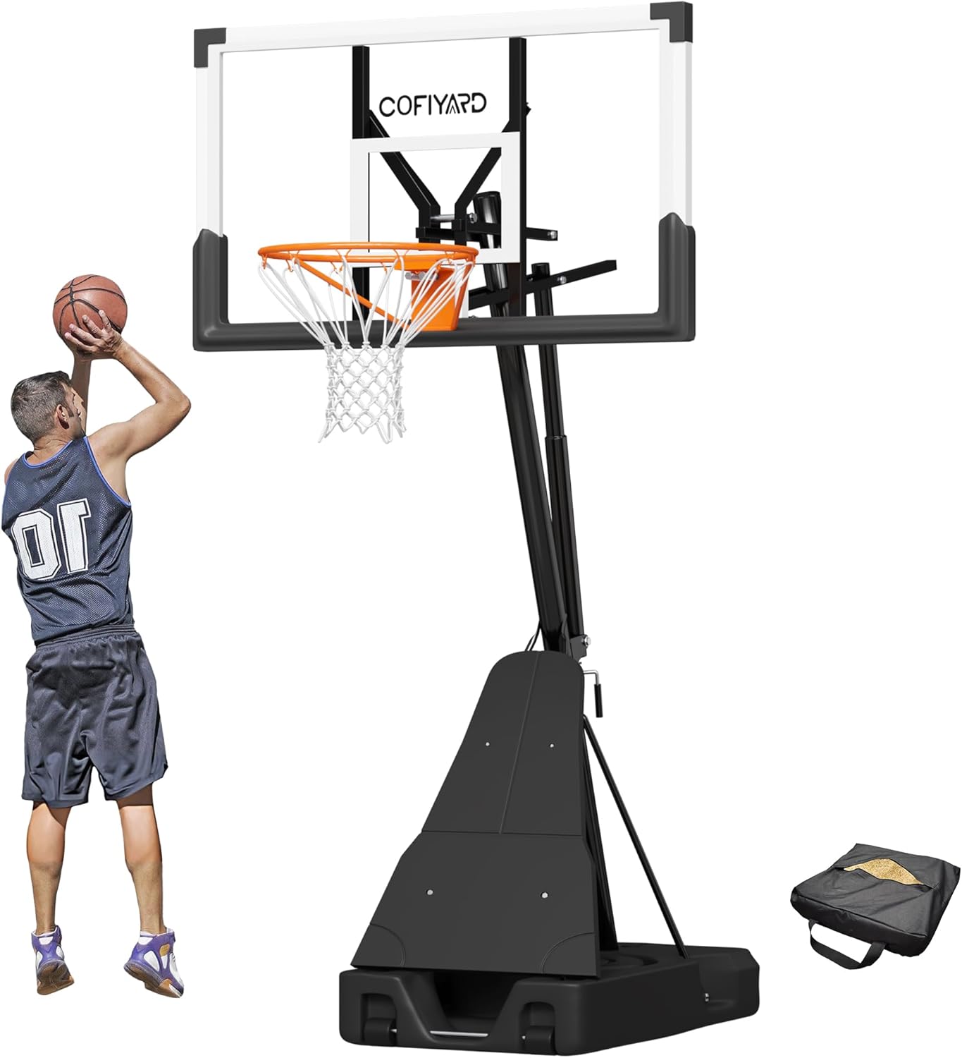 Portable Basketball Hoop with 44/54 Inch Backboard and Sandbag