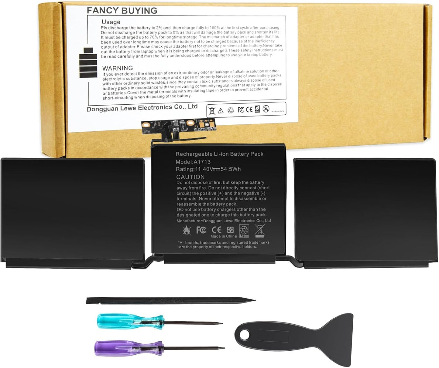 Replacement Battery A1708 A1713 for MacBook Pro 13 Inch Models