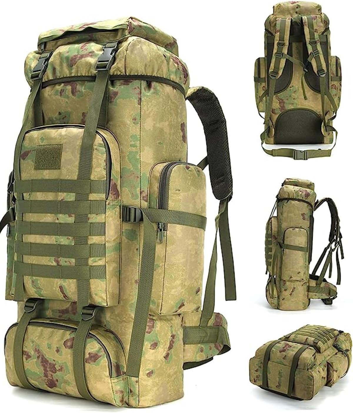 70L Tactical Backpack for Camping and Hiking - Large Capacity Rucksack