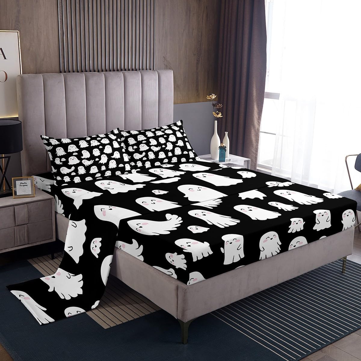 Feelyou Halloween Ghost Sheets Set for Kids Twin Size Bedding