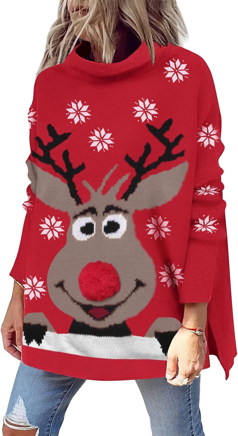 LILLUSORY Oversized Mock Turtleneck Sweater: Perfect with Leggings
