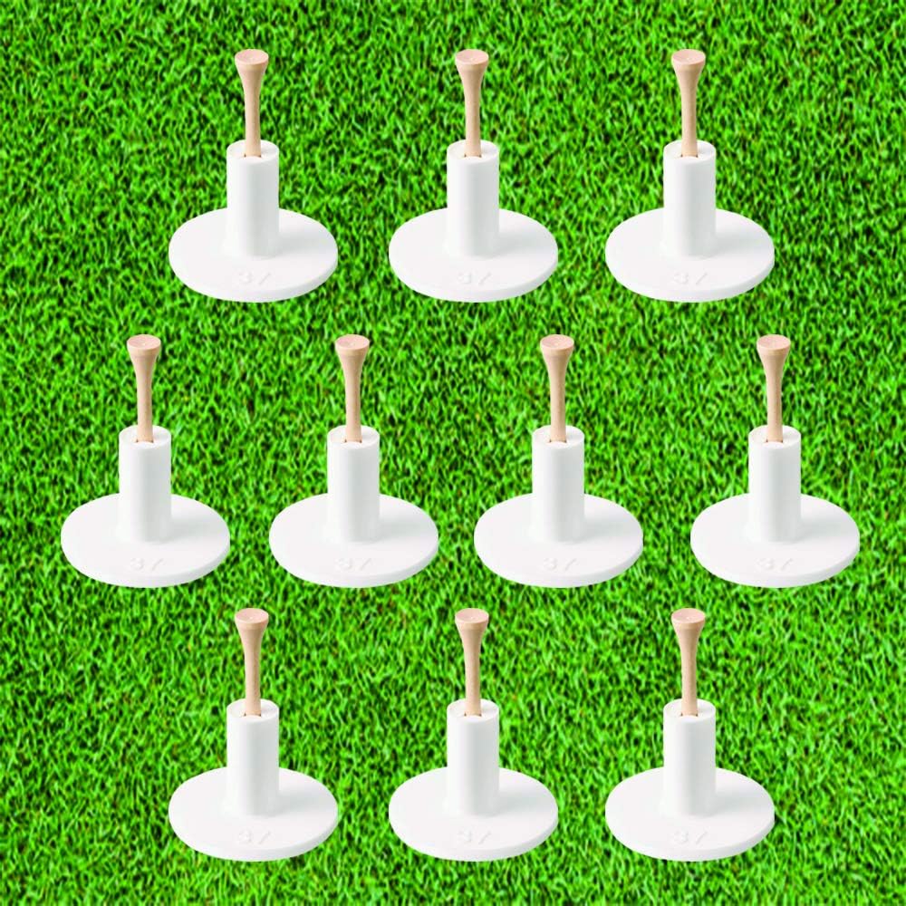 10-Piece Golf Rubber Tee Holder Set - Perfect for Indoor Practice!