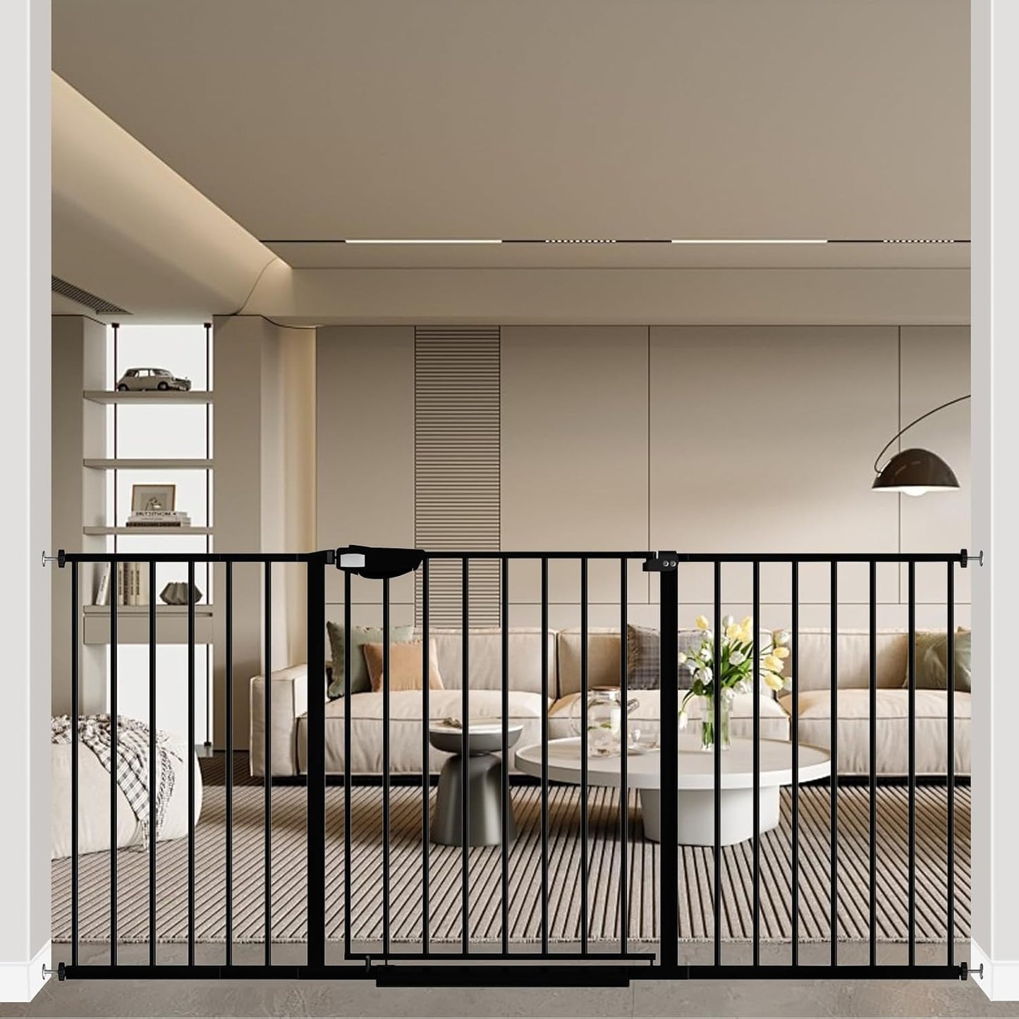 WAOWAO Triple Lock Extra Wide Baby Gate for Safety and Security