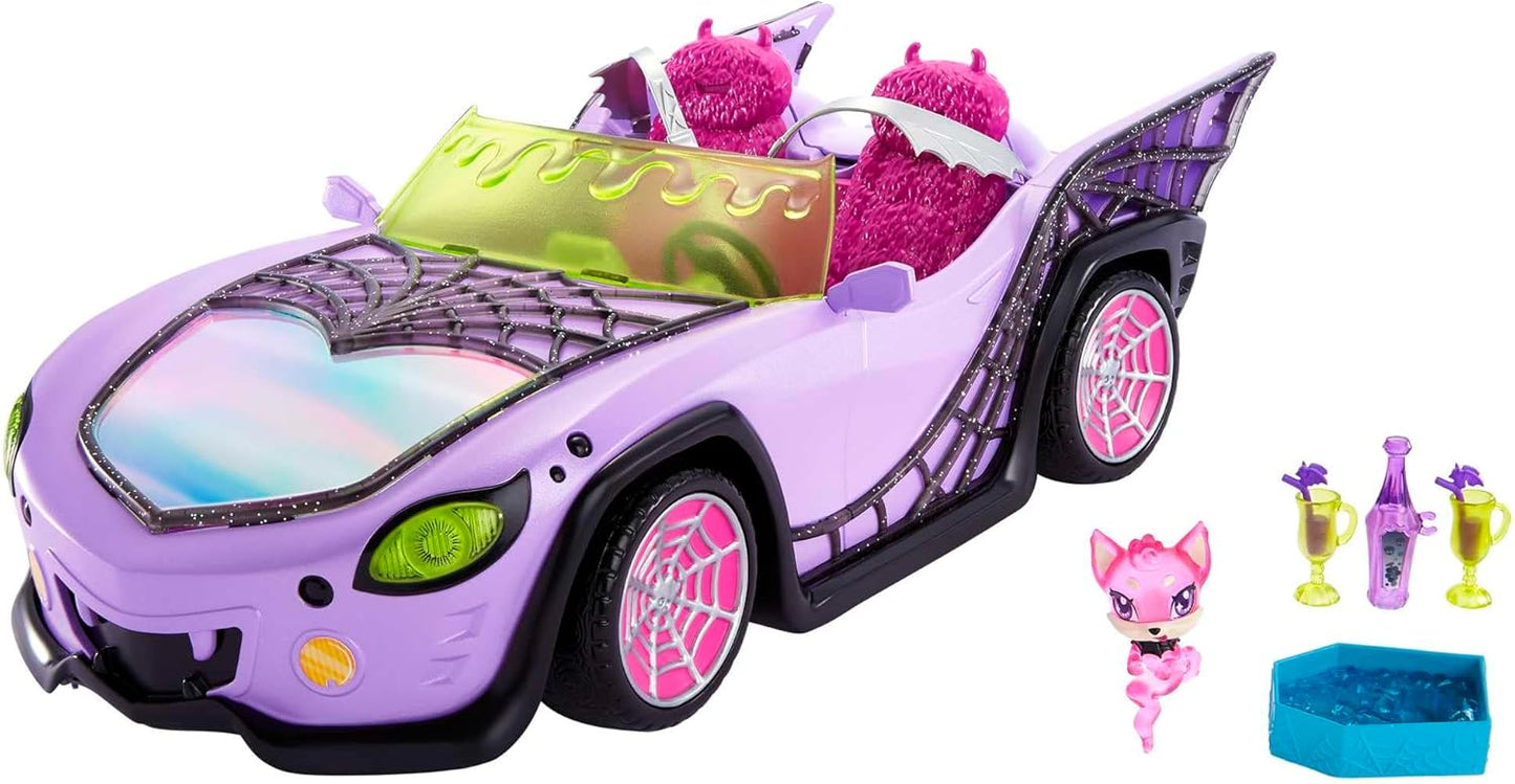 Monster High Ghoul Mobile Toy Car with Pet and Cooler Accessories