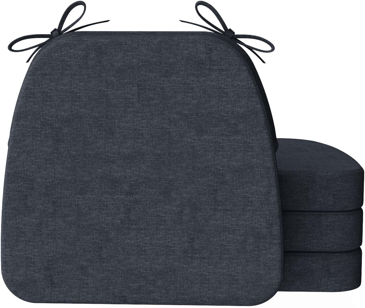 D-Shaped Chair Cushions for Comfort and Style in Charcoal Gray