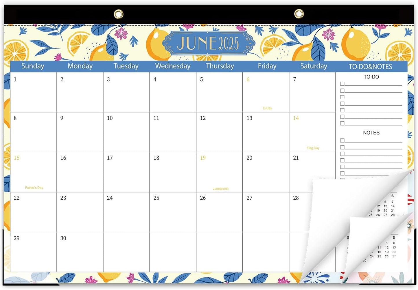 Large School Year Desk Calendar 2025-2026 with To-Do List