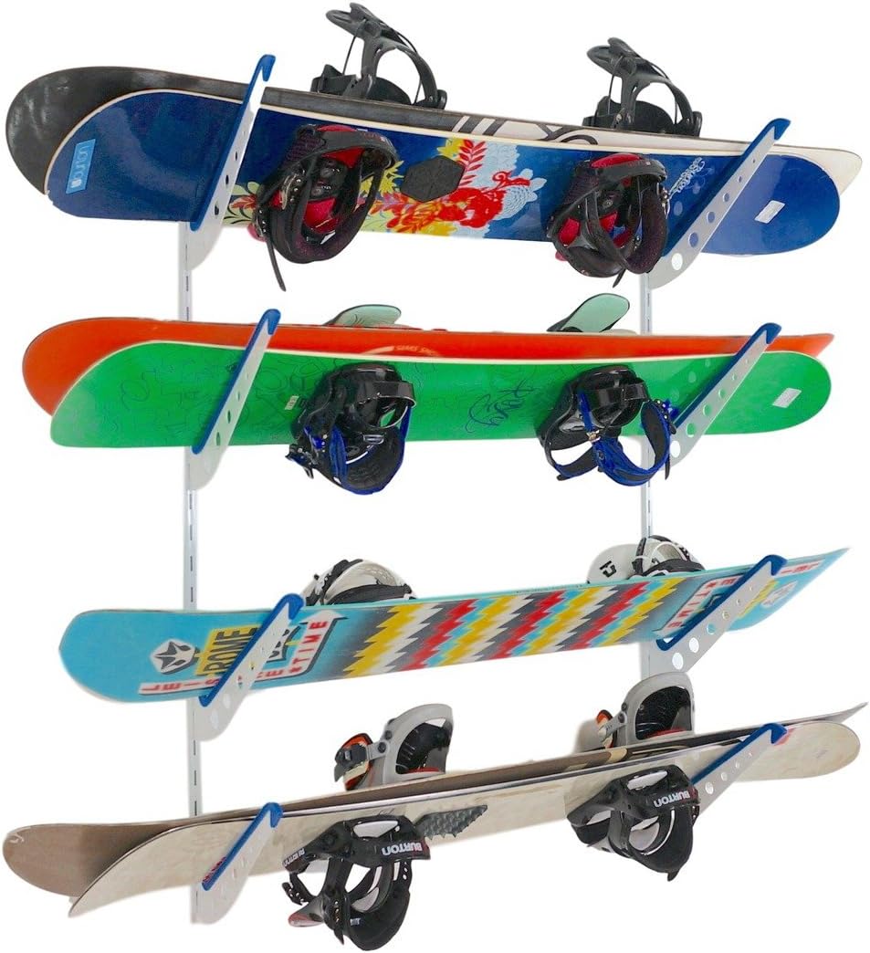 Adjustable Snowboard Rack: Store 4 Boards Easily!